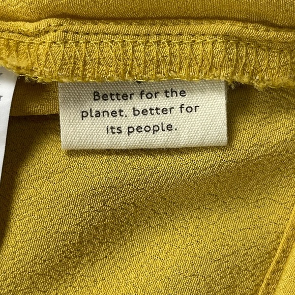 Madewell Shirt Womens XL Raelynn Yellow Wrap Blouse Side Tie Viscose V-Neck - Picture 12 of 16